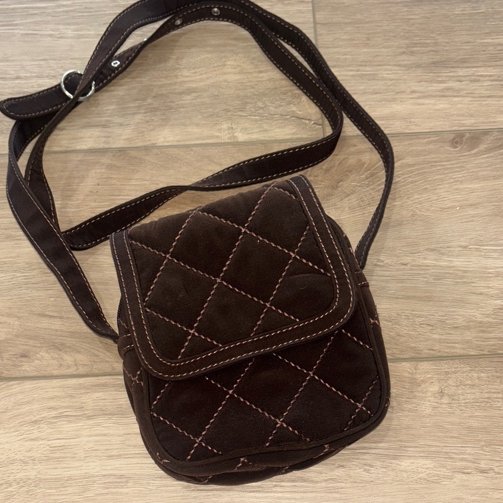 Vera Bradley Small Quilted Crossbody Bag microfiber exterior & adjustable strap